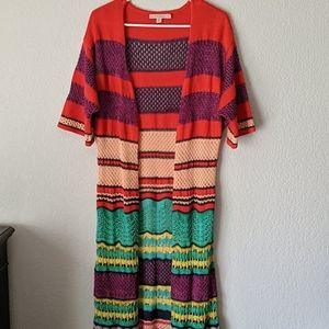 Crochet sweater duster